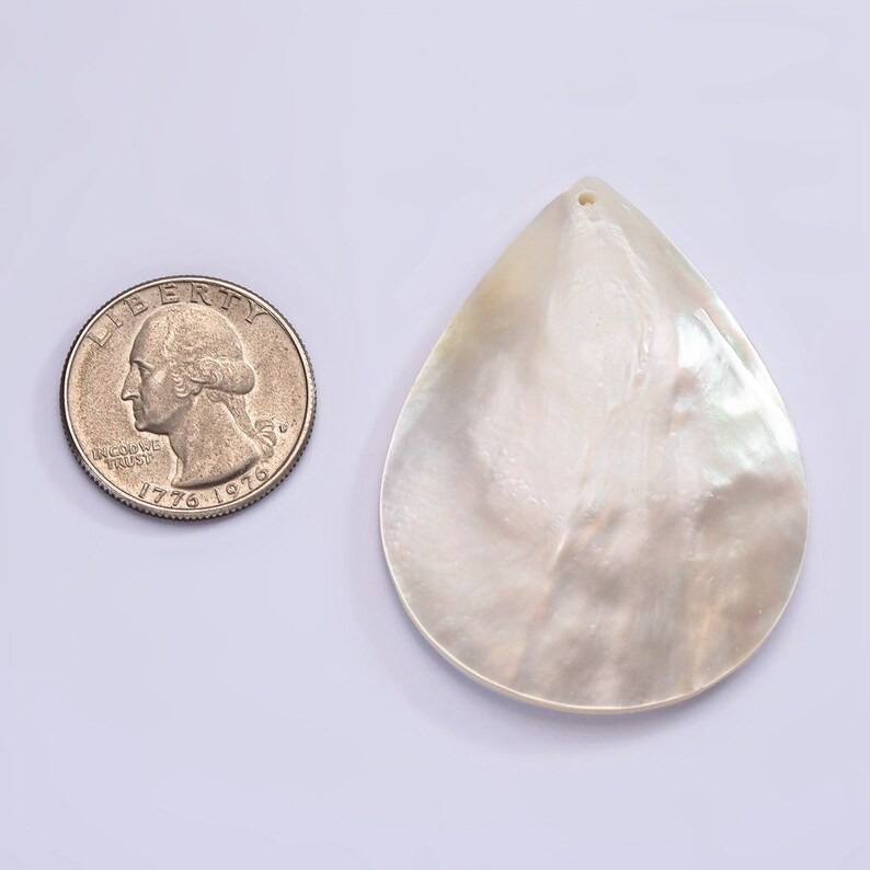 1x Natural Tear Drop White MOP mother of pearl shell Pear disc pendant for Mermaid Beach Under th... | Etsy (US)