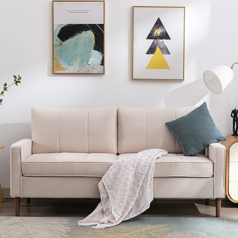 Bonzy Home Loveseat Sofa, Mid Century Love Seat Couch Removable Cushions for Living Room Upholste... | Walmart (US)