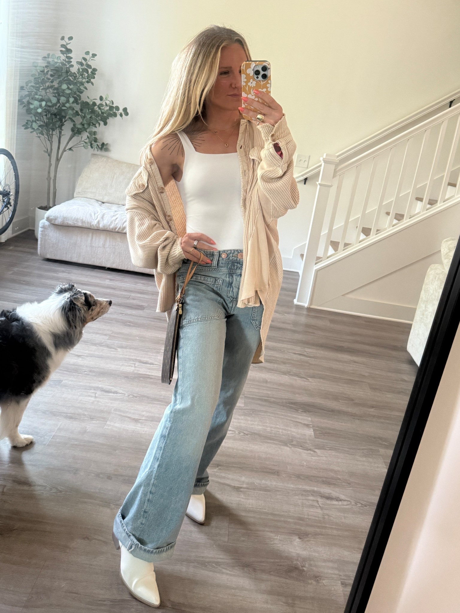 XS in tops, size 24 jeans (they run big!) 