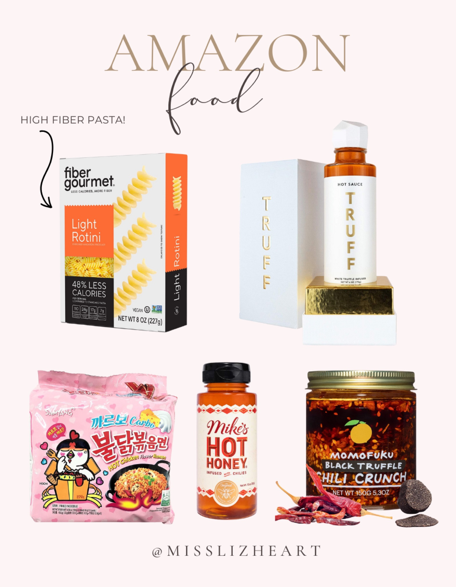 My favorite food items that I get from Amazon! 

#amazon #amazonfood #amazonfoodfinds #healthyfood #hotsauce #amazonfinds

#LTKsalealert #LTKunder100 #LTKstyletip