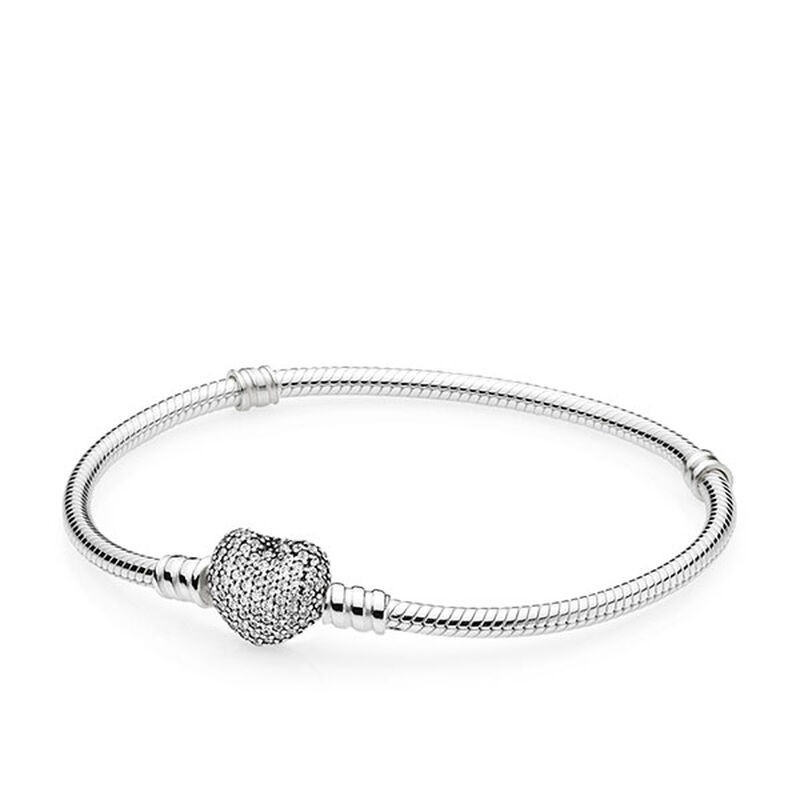 Pandora PavÃ© Heart Clasp Bracelet | Ben Bridge Jeweler