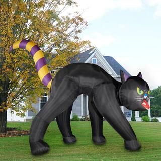 HAUNTED HILL FARM:Haunted Hill Farm 20 ft. Black Cat Halloween Inflatable with Lights HIBCAT201-L... | The Home Depot