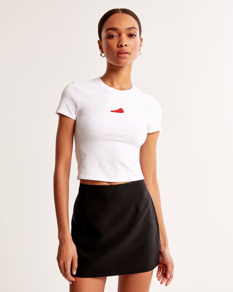 Women's Red Pepper Graphic Baby Tee | Women's New Arrivals | Abercrombie.com | Abercrombie & Fitch (US)