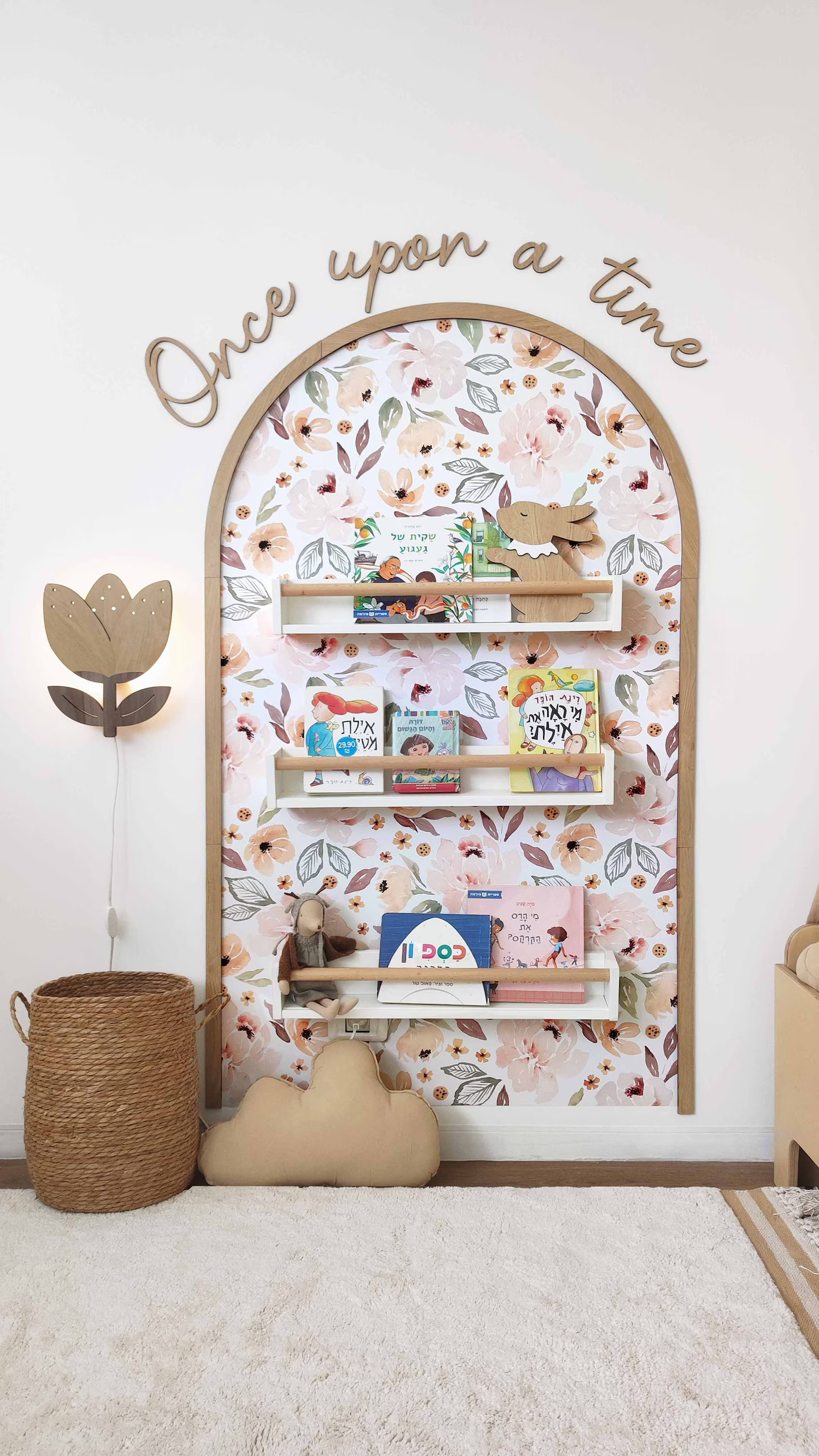 BIG BUNDLE: Once upon a time + Floral arch decal + wooden frame arch 90X150 cm | Etsy (US)