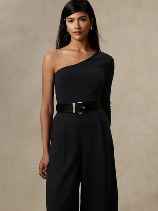 One-Shoulder Ribbed Top | Banana Republic Factory