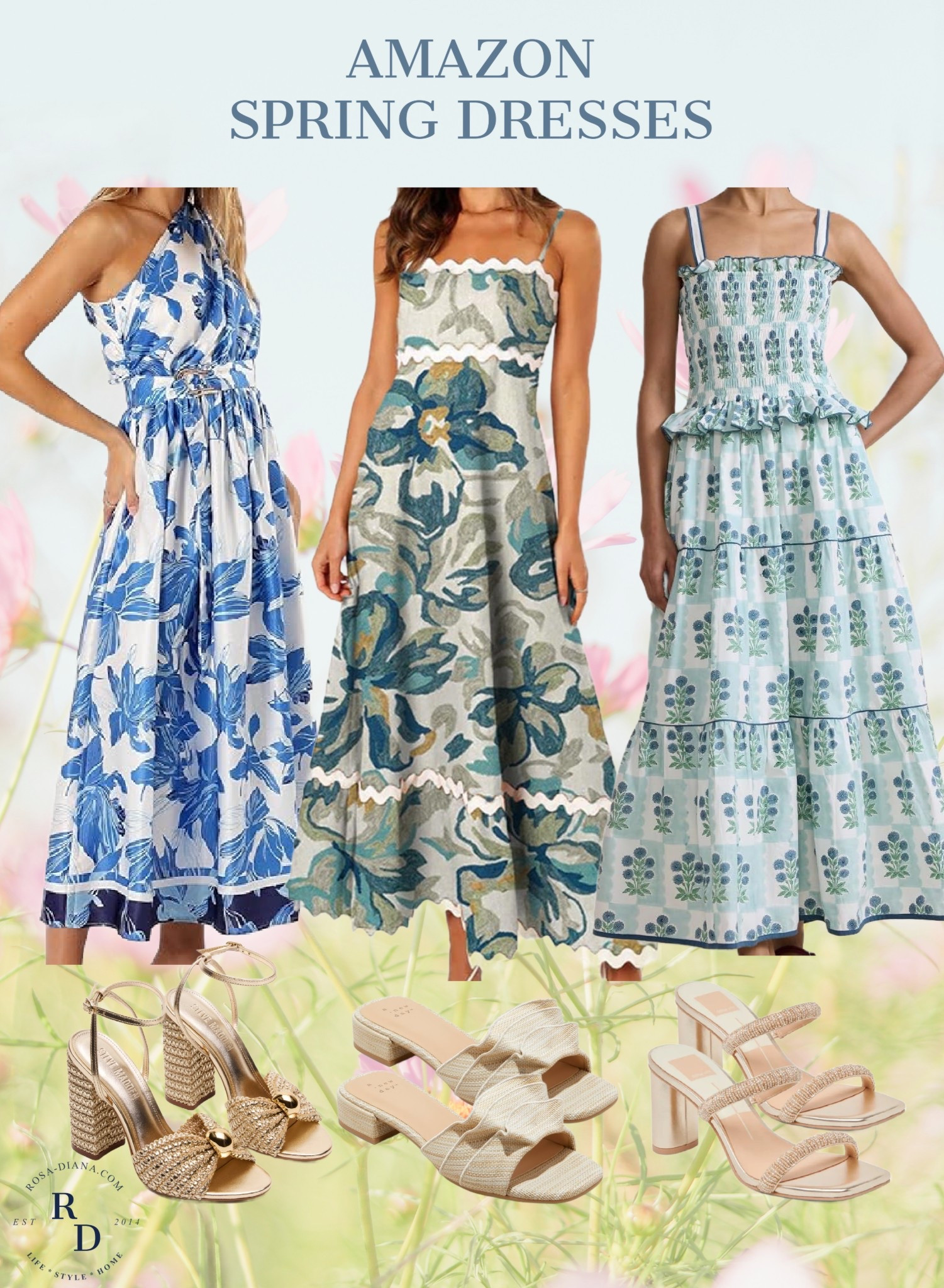Some favorite Amazon finds for spring! Loving the maxi style dresses with neutral sandals. #spring #springfloral #springdresses

#LTKShoeCrush #LTKSeasonal #LTKStyleTip