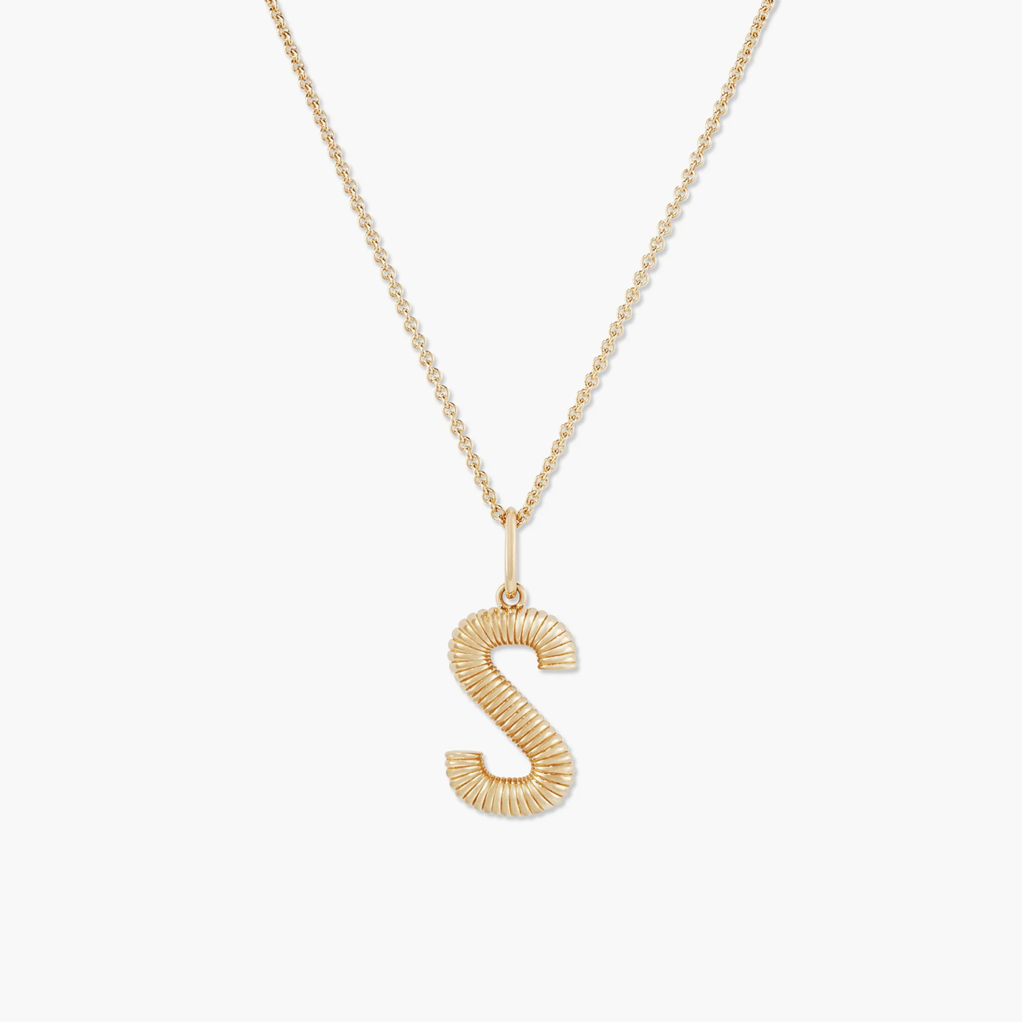 Bold Letter Pendant Necklace | Mejuri Fine Crew
