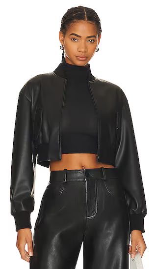 Evelin Bomber Jacket in Black | Revolve Clothing (Global)
