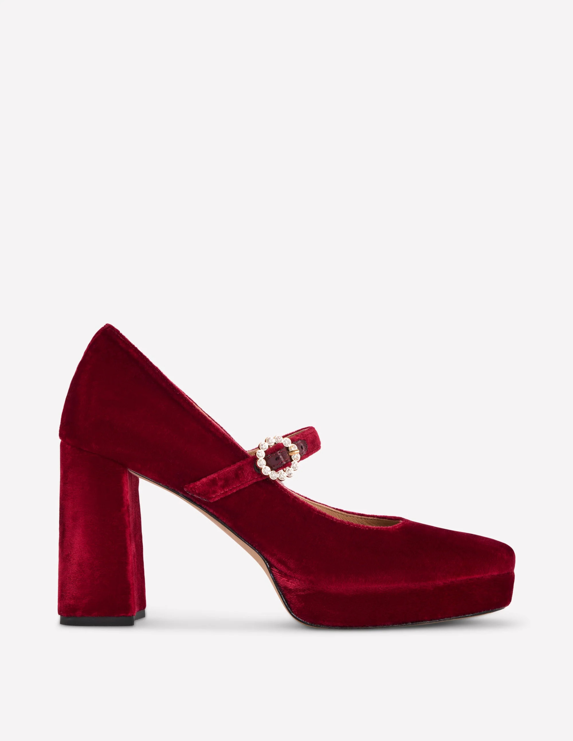 Platform Mary Janes-Ruby Red Female Boden | Boden UK