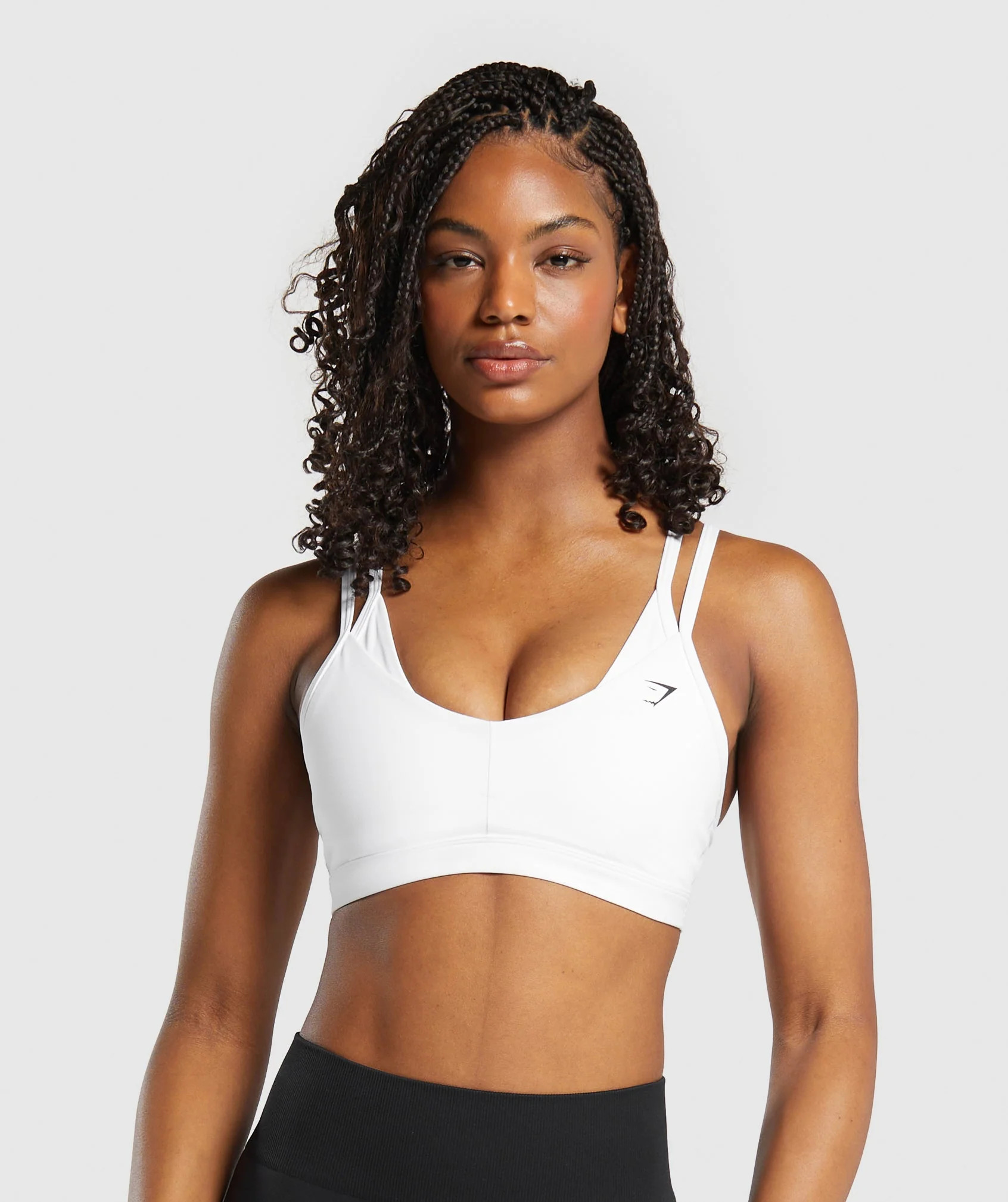 Gymshark Double Up Sports Bra - White | Gymshark US