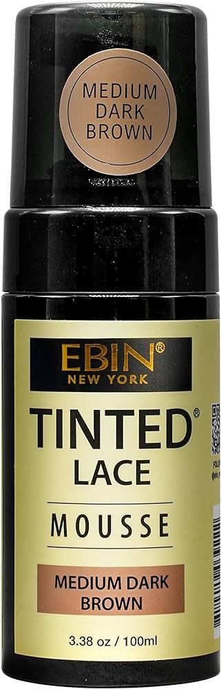 EBIN NEW YORK TINTED LACE MOUSSE - Medium Dark Brown, 3.38oz/ 100ml | Lightweight Foam with Highl... | Amazon (US)