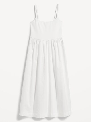 Fit & Flare Combination Midi Cami Dress for Women | Old Navy (US)