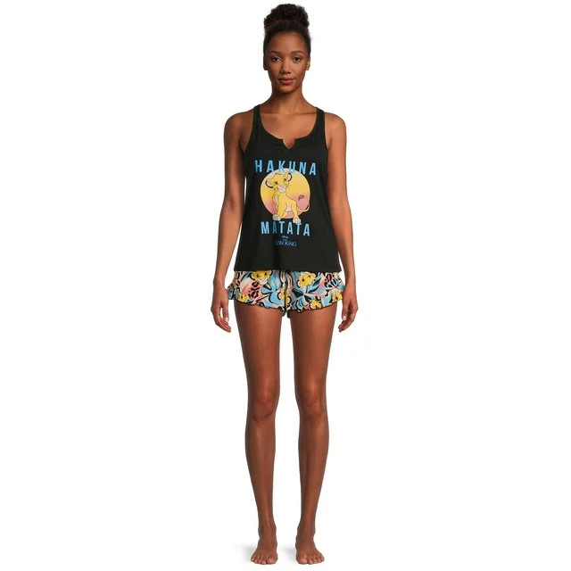 Disney The Lion King Women's Tank Top and Shorts Pajama Set, 2-Piece, Sizes XS-3X | Walmart (US)
