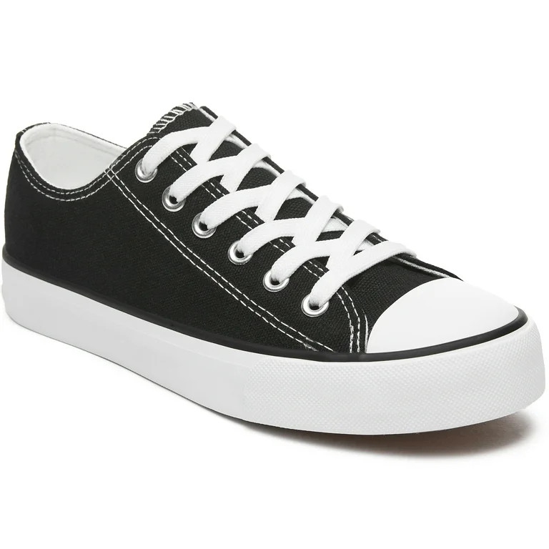 AOMAIS Womens Canvas Fashion Sneakers Classic Low Top Fabric Shoes Casual Walking Canvas Flats Cu... | Walmart (US)