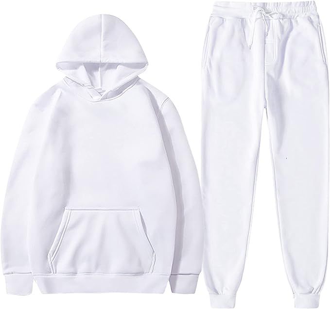 Women Hoodies Sweatsuit Long Sleeve Hooded Matching Joggers Sweatpants 2 Piece Tracksuit Sets Boy... | Amazon (US)
