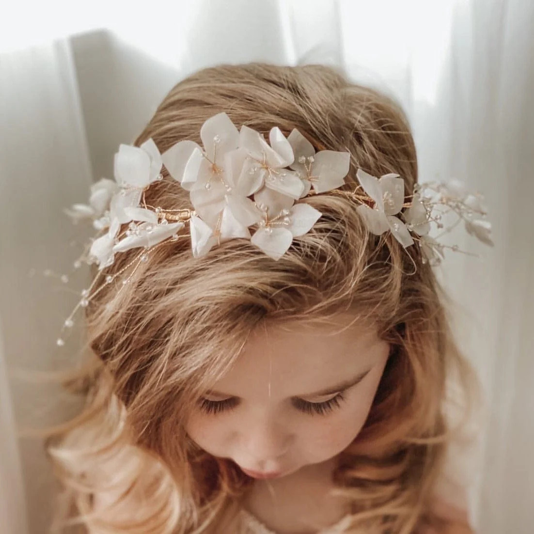 Magnolia Flower Hair Sash | petite maison kids