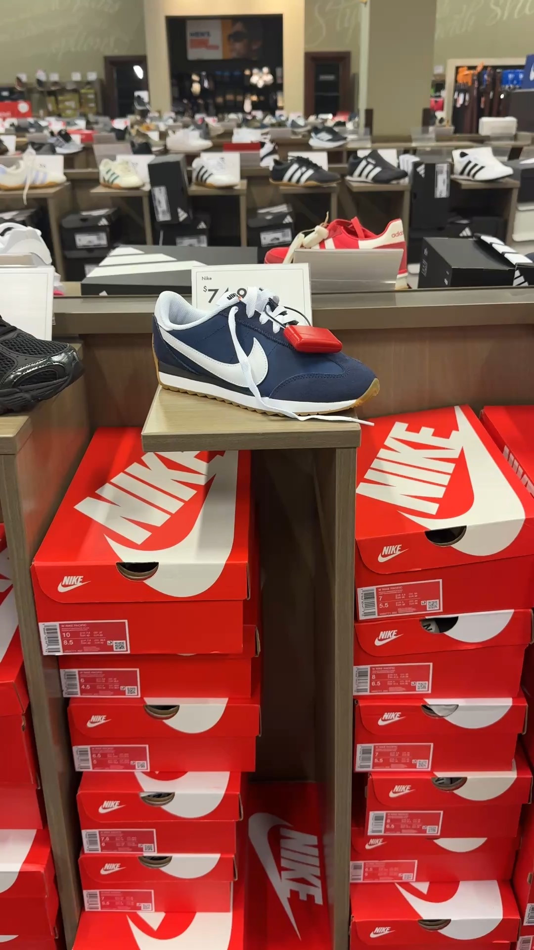 The Nike Pacific Sneaker that sold out during the Anniversary Sale is the same price right now at DSW in the green if you missed out, plus more colors. So comfy, size up .5 size. 

#LTKOver40 #LTKShoeCrush