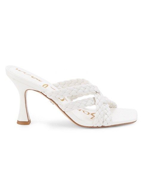 Marjorie Square-Toe Leather Heel Sandals | Saks Fifth Avenue OFF 5TH