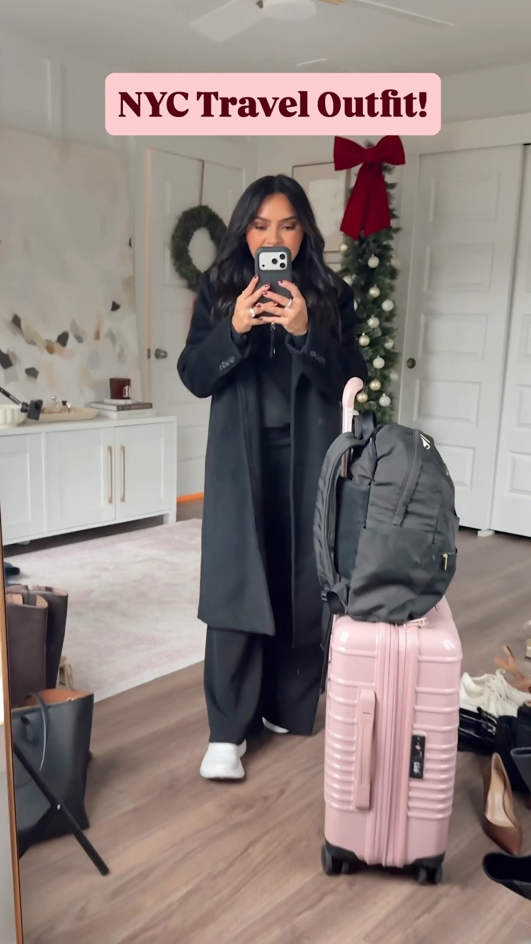 New York City Travel Outfit
Black coat size xs petite TTS
White tee size xs petite TTS
Black pullover size xs TTS - HONEYSWEETXSPANX for 15% off first purchase + free shipping. If the code doesn’t work for you, try a different email at checkout!
Black wide leg pants size xs TTS - HONEYSWEETXSPANX for 15% off first purchase + free shipping If the code doesn’t work for you, try a different email at checkout!
White sneakers size 6.5 TTS
Exact book bag is linked - mine is the older version!


#LTKPetite #LTKGiftGuide #LTKTravel