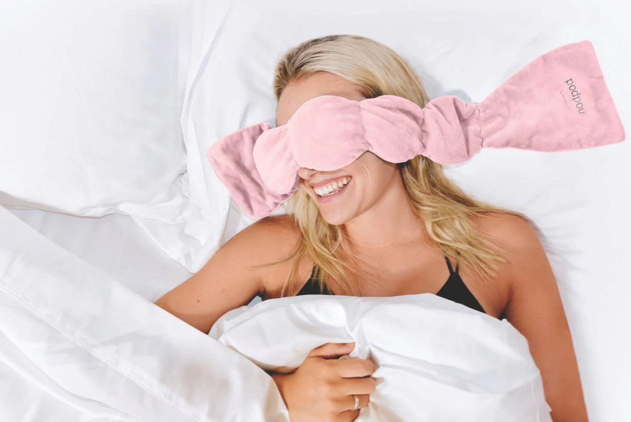 Weighted Sleep Mask Eye Mask Blush | Emmacate Boutique