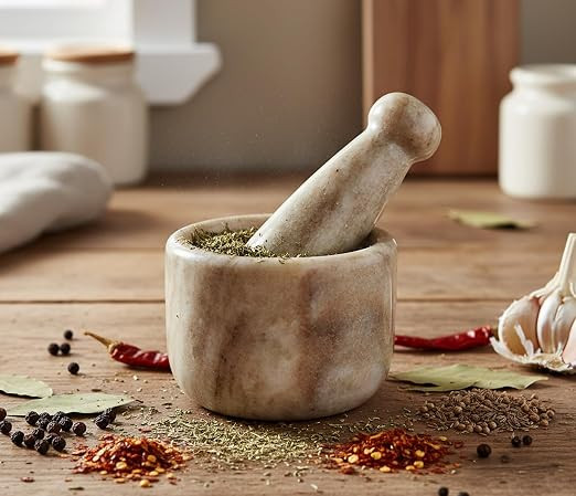 KLEO 2.5\u201d Natural Stone Mortar and Pestle Set \u2013 Heavy Duty Spice & Herb Grinder, Guacam... | Amazon (US)