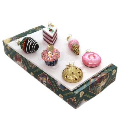 Old World Christmas 1.75" Mini Dessert Set Donut Cake Ice Cream Ornament  -  Tree Ornaments | Target