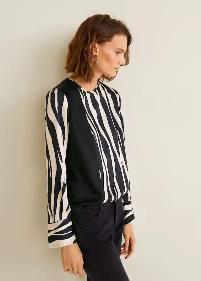 Zebra print blouse - Women | MANGO (US)