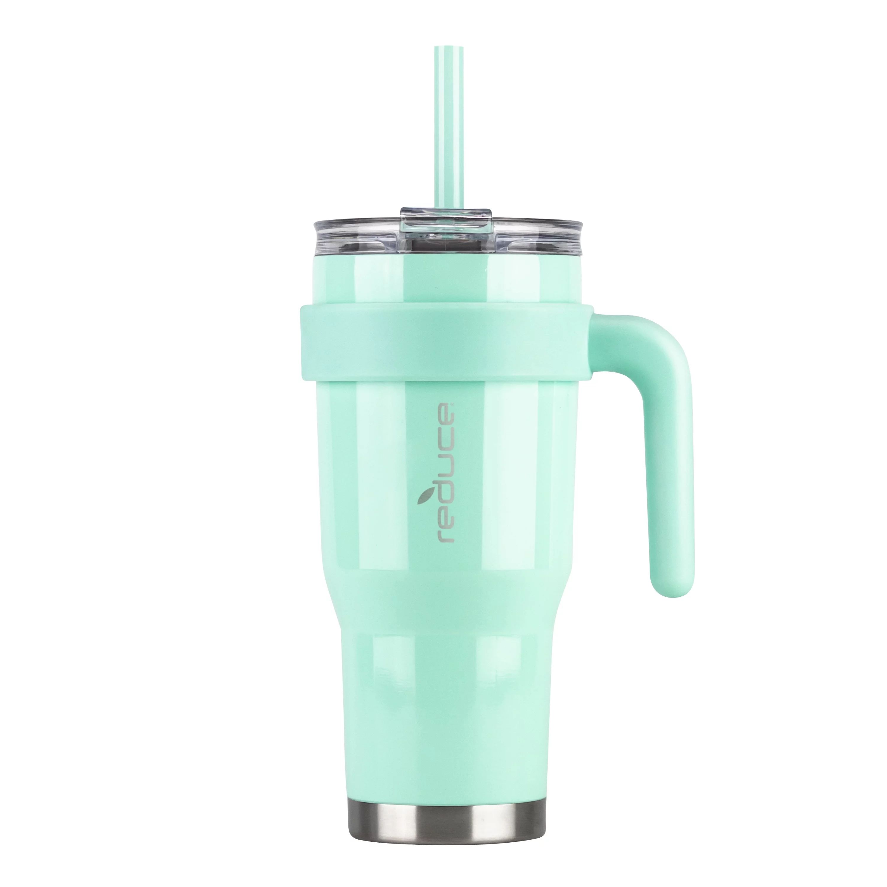 Reduce Vacuum Insulated Stainless Steel Cold1 Mug with Lid and Straw, Mild Mint, 24 fl oz | Walmart (US)