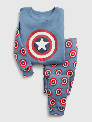 babyGap | Marvel Captain America 100% Organic Cotton PJ Set | Gap (US)