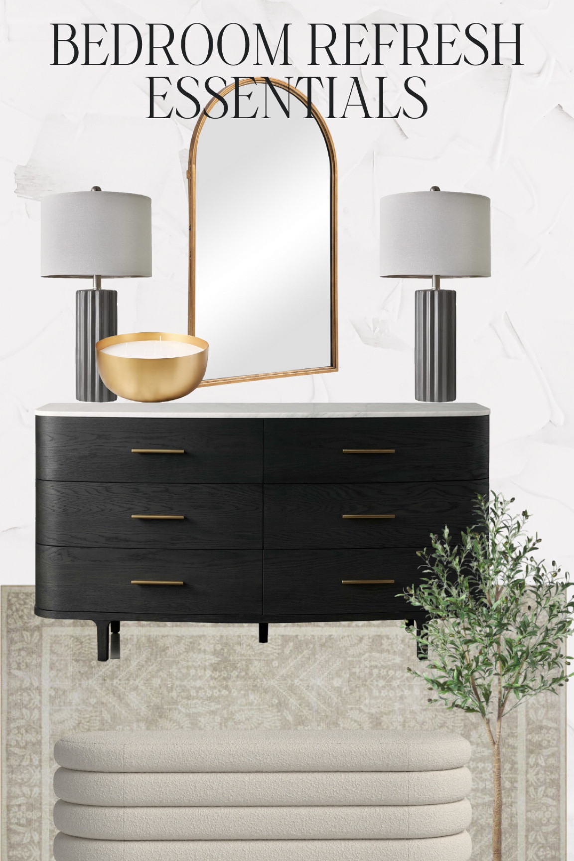 Bedroom decor refresh, essentials, a Hilow mix with gray lamps, brass accents, and neutral storage with green rate.

#LTKHome #LTKBacktoSchool #LTKFindsUnder100