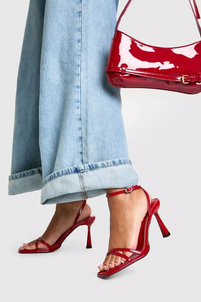 2 Part Crossover Detail Heels | Boohoo.com (UK & IE)