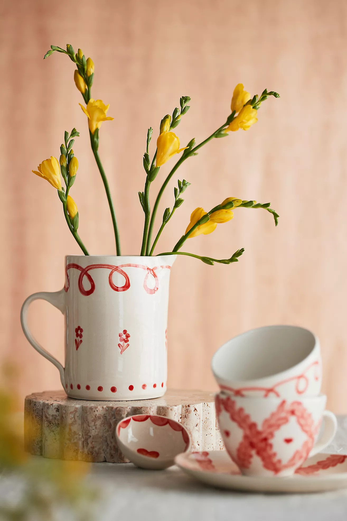 Flower Garden Stoneware Jug | Anthropologie (US)