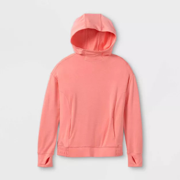 Girls' Cozy Lightweight Fleece Hooded Sweatshirt - All in Motion™ | Target