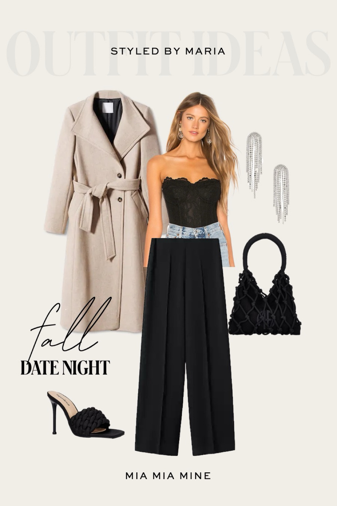 Fall date night outfit
Bardot lace corset
Mango neutral coat
Mango wide leg pants
Revolve braided heels
Anine bing handbag 


#LTKSeasonal #LTKfindsunder100 #LTKstyletip