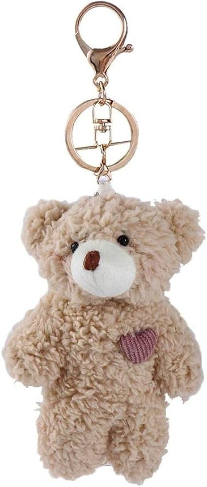 BWESOO Brown Bear Plush Keychain, Stuffed Animals Bag Pendant, Kawaii Plush Rabbit Keychain, DIY ... | Amazon (US)