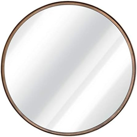 27.5" Large Round Mirror - Beautiful Brushed Bronze Wall Mirror - Handcrafted Oil Rubbed Circle Mirr | Amazon (US)