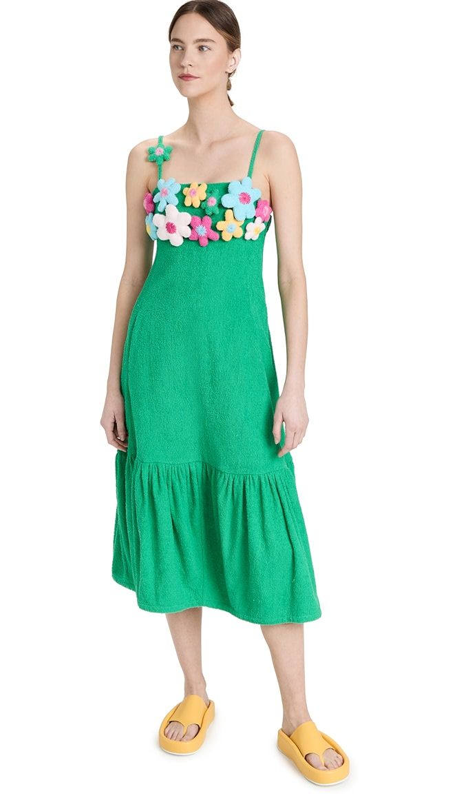 Strappy Dress with 3D Flowers | Shopbop