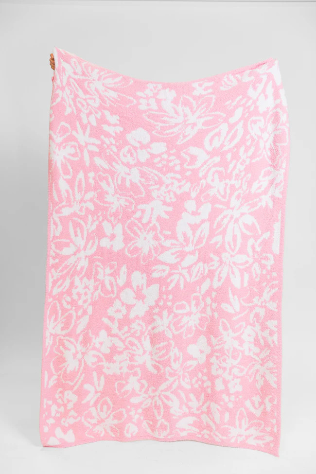 Make Me Believe In Kathy Floral Blanket DOORBUSTER | Pink Lily