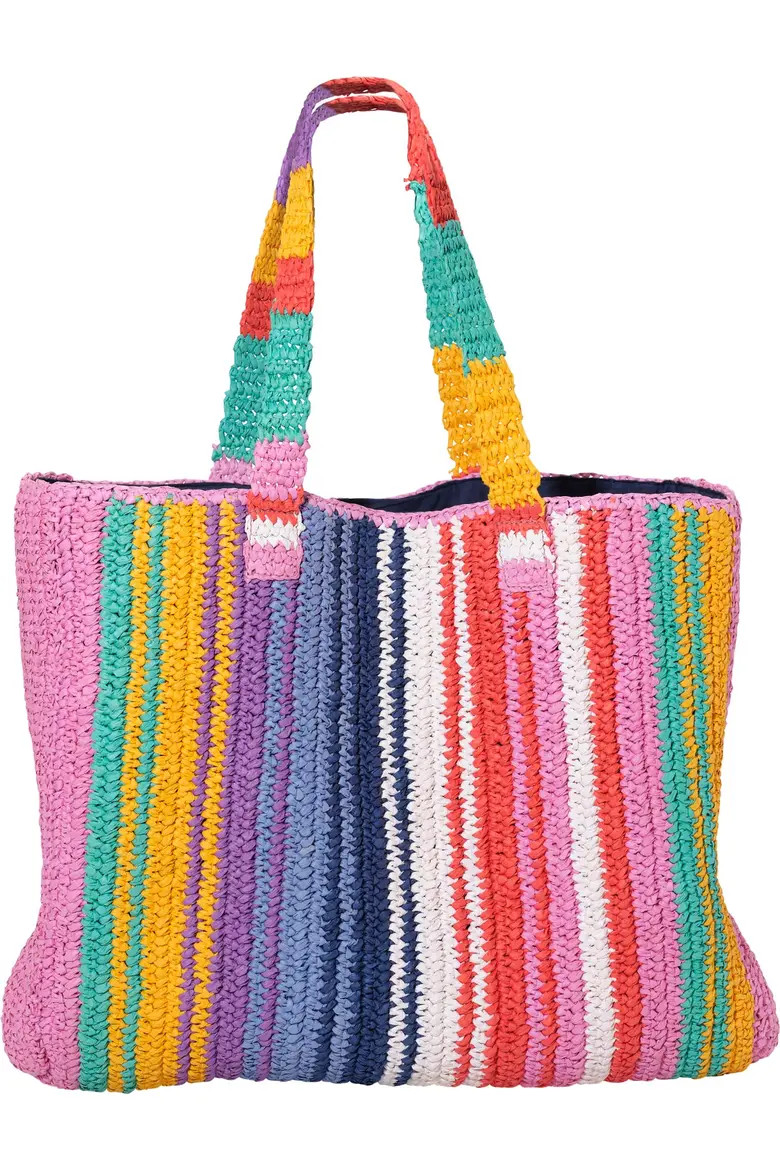 straw stripe beach tote (Women) | Nordstrom | Nordstrom