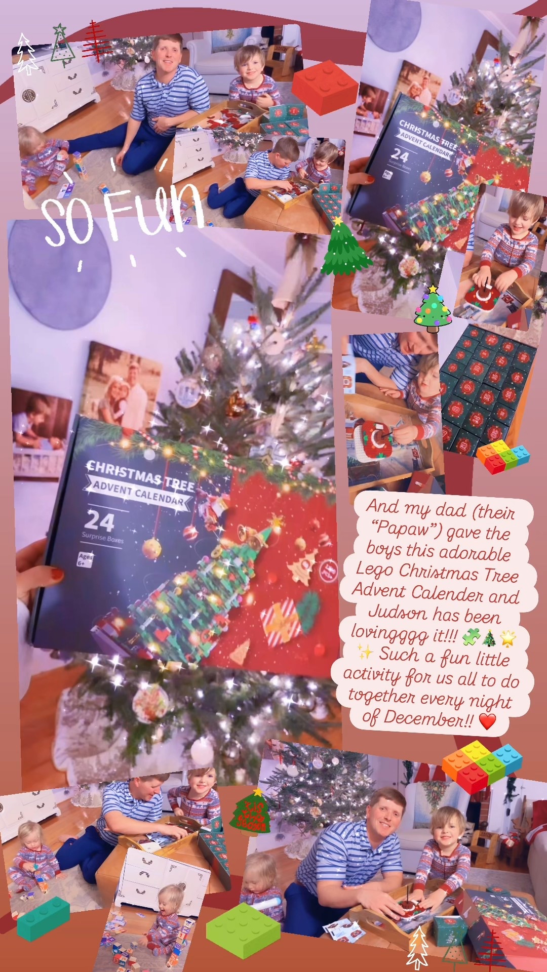 And my dad (their “Papaw”) gave the boys this adorable Lego Christmas Tree Advent Calender and Judson has been lovingggg it!!! 🧩🎄🌟✨ Such a fun little activity for us all to do together every night of December!! ❤️

#LTKHoliday