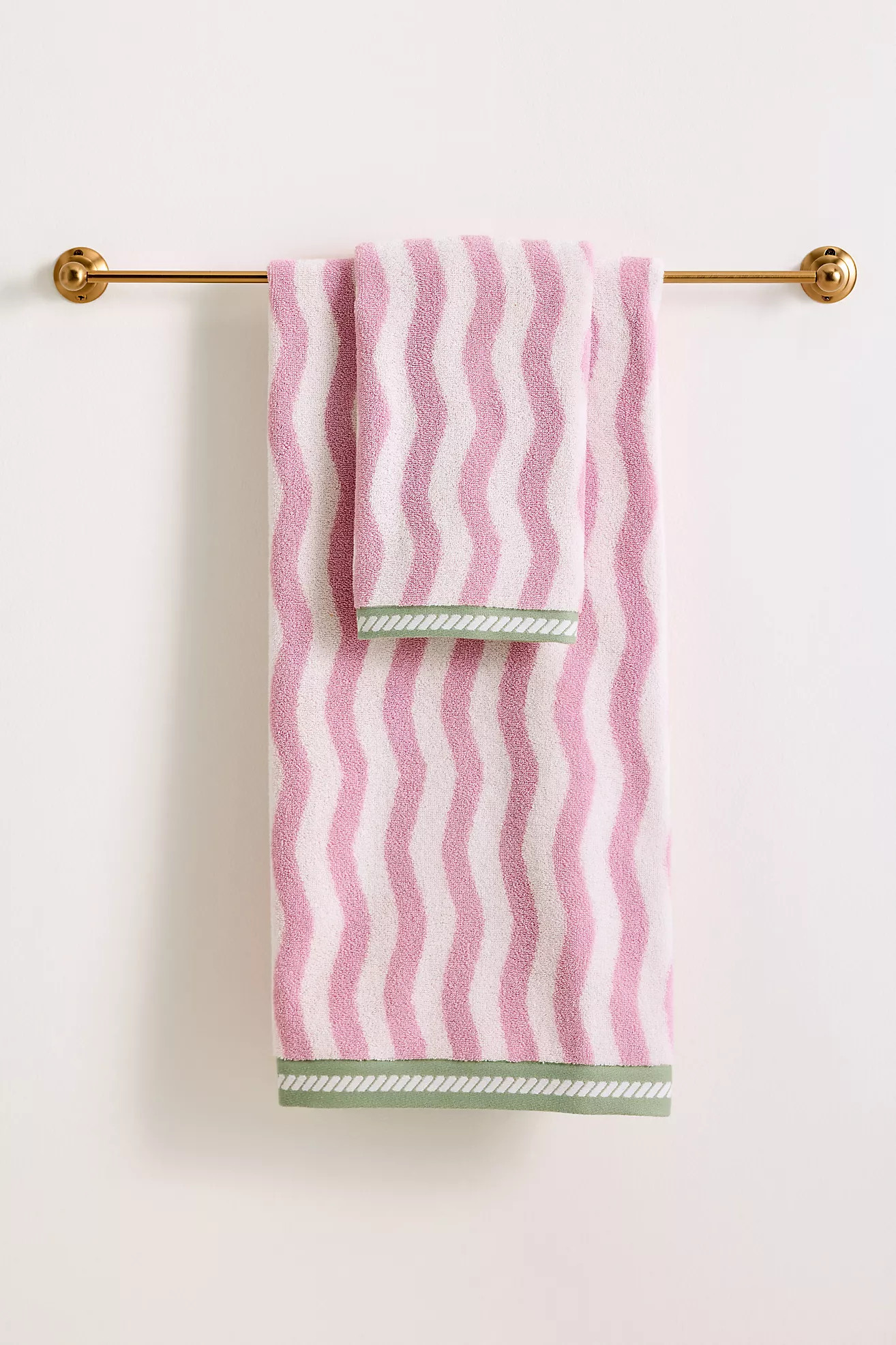 Maeve Cotton Woven Wavy Stripe Towel Collection | Anthropologie (US)