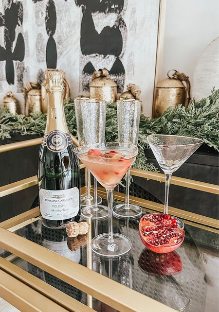Christmas cranberry orange mimosa cubes #drinkware #bar #holidayparty #holidayhosting #christmasparty #cocktail #barcart #champagneflutes #martini #coupe 

#LTKunder50 #LTKHoliday #LTKhome