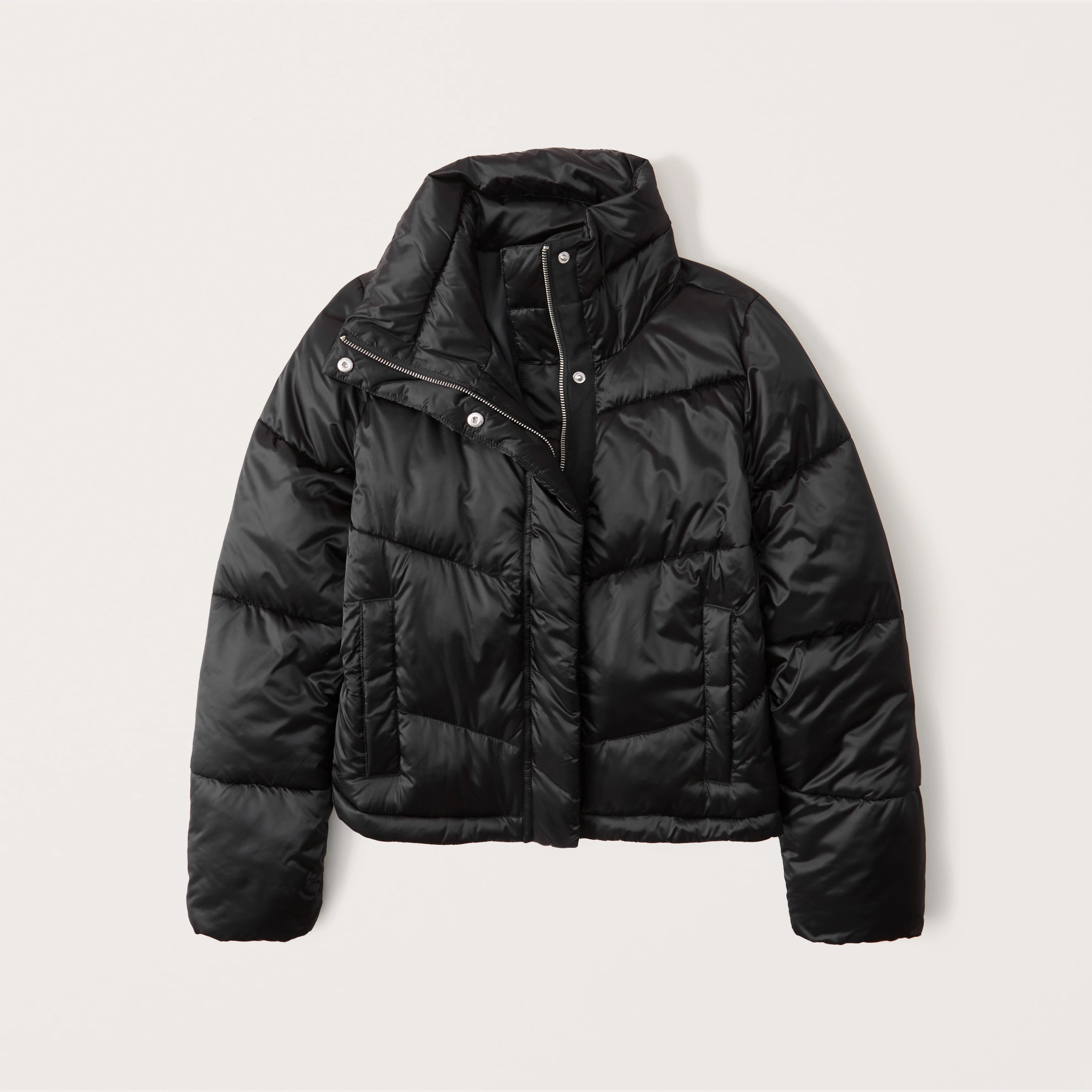Satin Mini Puffer | Abercrombie & Fitch (US)