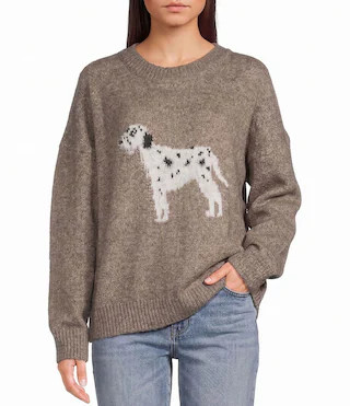 Bailey Rose Dalmatian Crew Neck Sweater | Dillard's