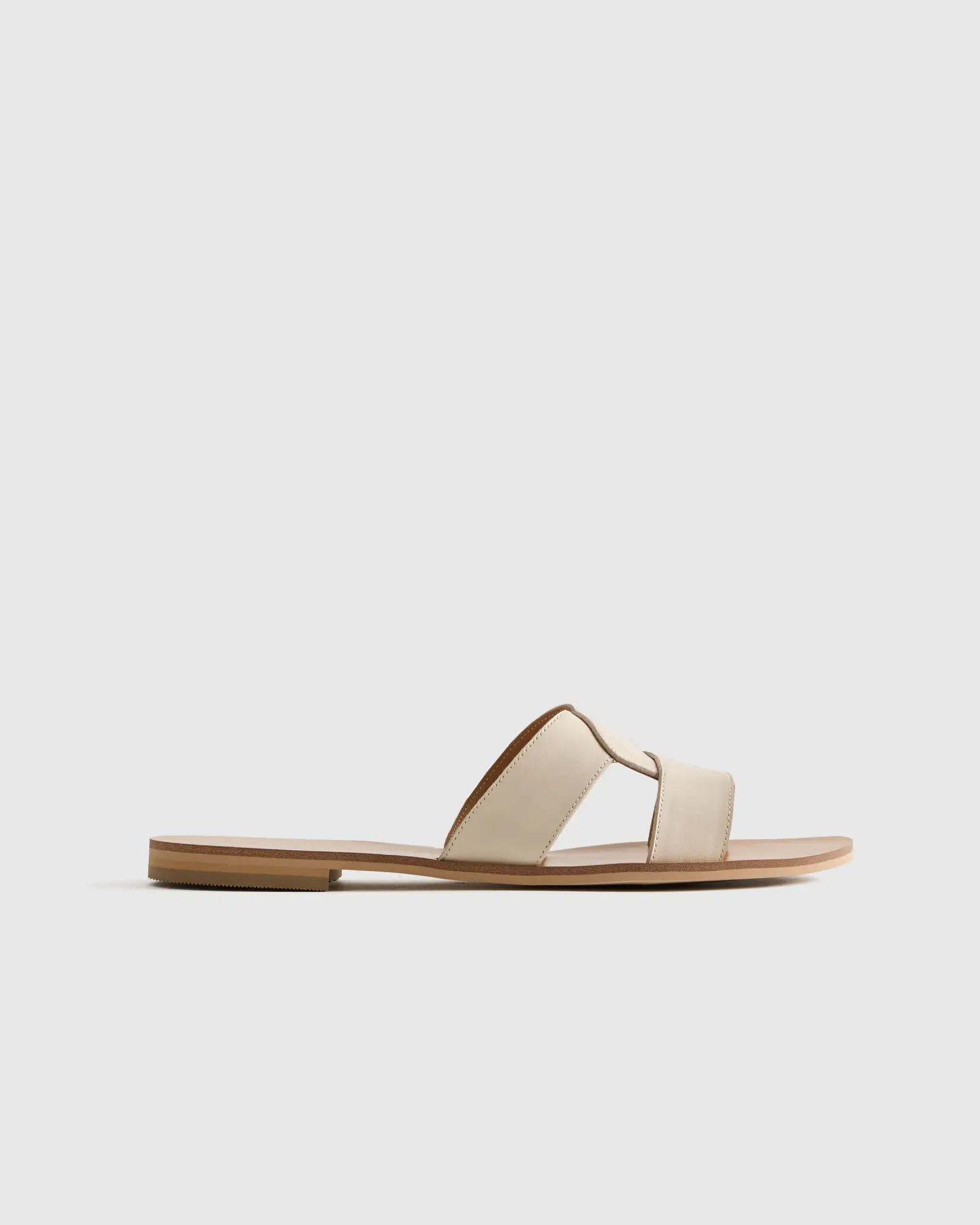 Women's Italian Leather Cutout Slide Sandal | Quince