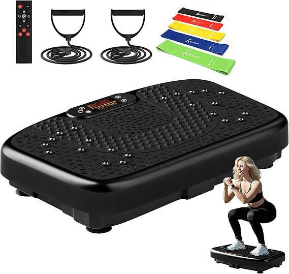 SoftGym Waver Vibration Plate Exercise Machine for Lymphatic Drainage Weight Loss,120 Speed Level... | Amazon (US)