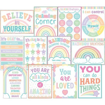 Teacher Created Resources® Pastel Pop Calming Strategies Small Poster 12-Pack | Target