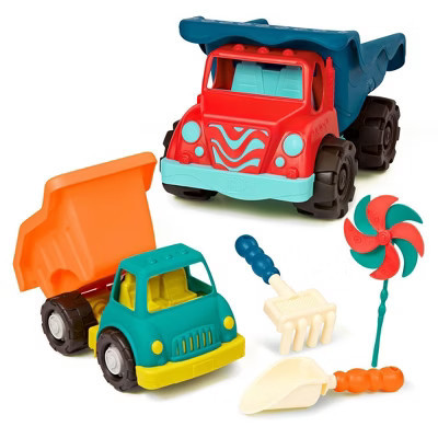 B. toys Dump Truck Duo 2 Toy Dump Trucks & 3 Beach Toys | Target
