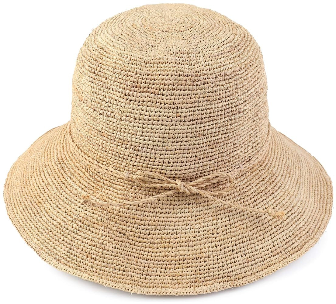 Women's Bucket Hats Fashion Womens Summer Beach Sun Straw Hat | Amazon (US)
