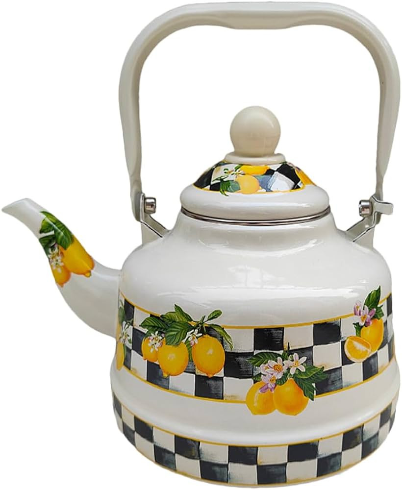 HEMOTON Tea Kettle for Stove Top, Enamel on Steel Teakettle with Folding Handle, 1 Quart Housewar... | Amazon (US)